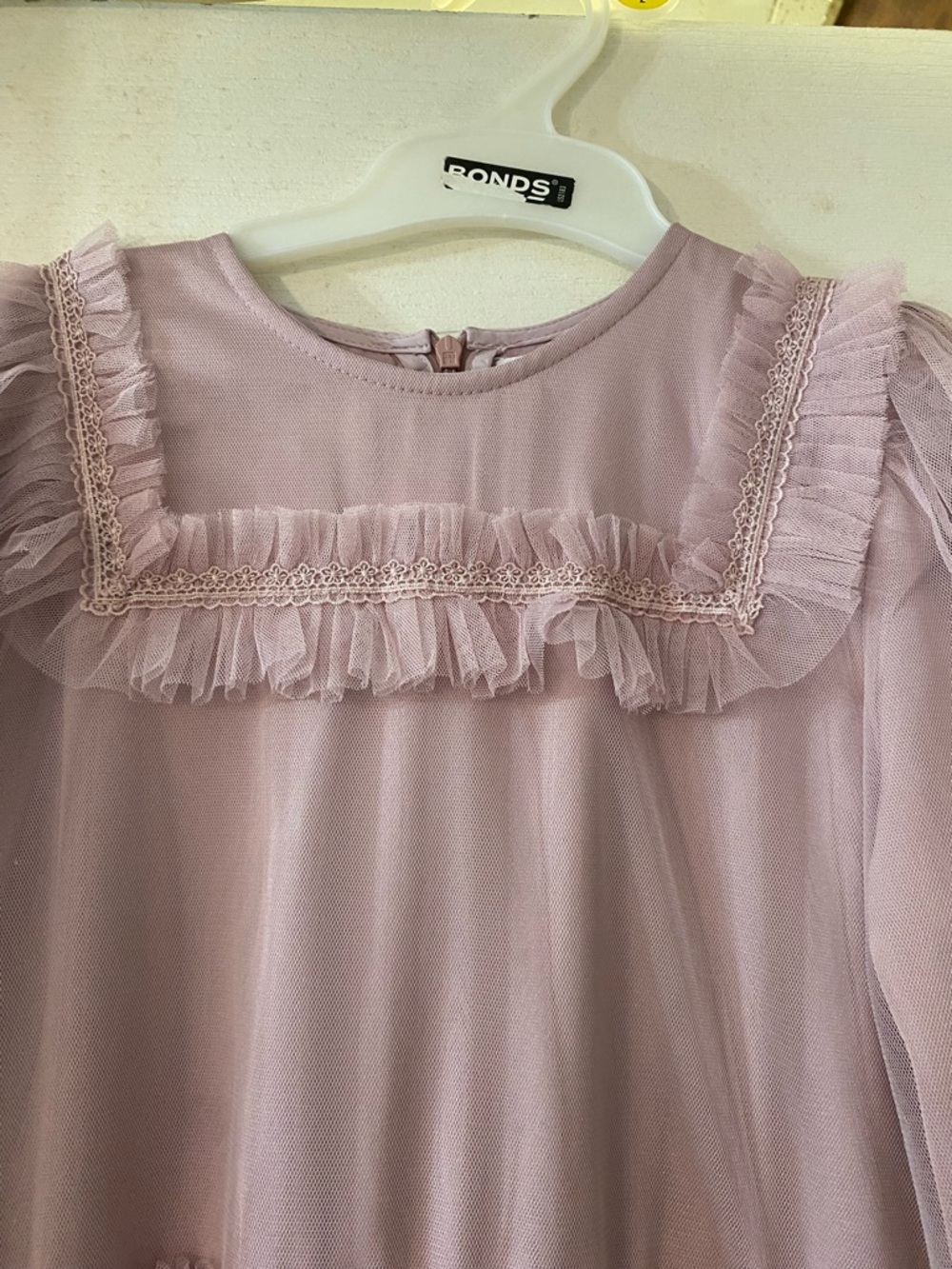 Lavender Sheer Tulle Maxi Dress - Picture 2 of 3